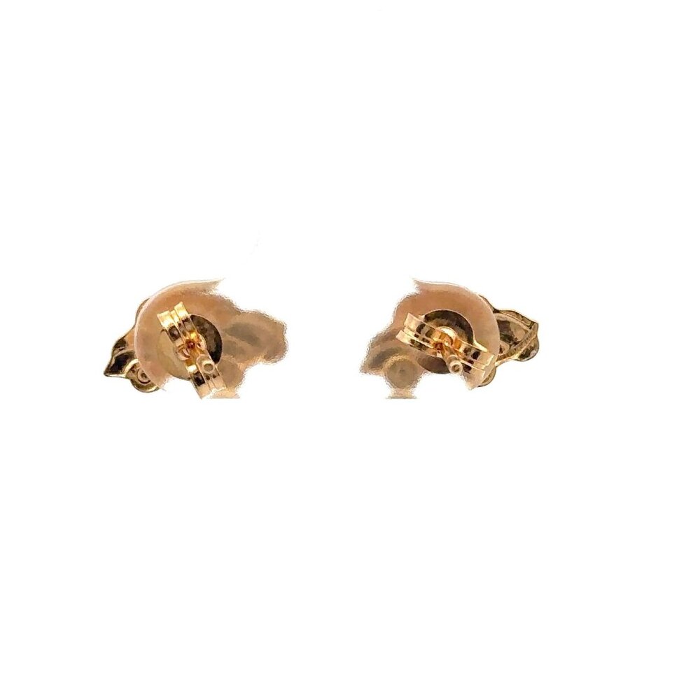 18K Gold Earrings Stud Car 1.43 grams - Picture 6 of 9